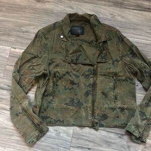 Cropped moto style jacket